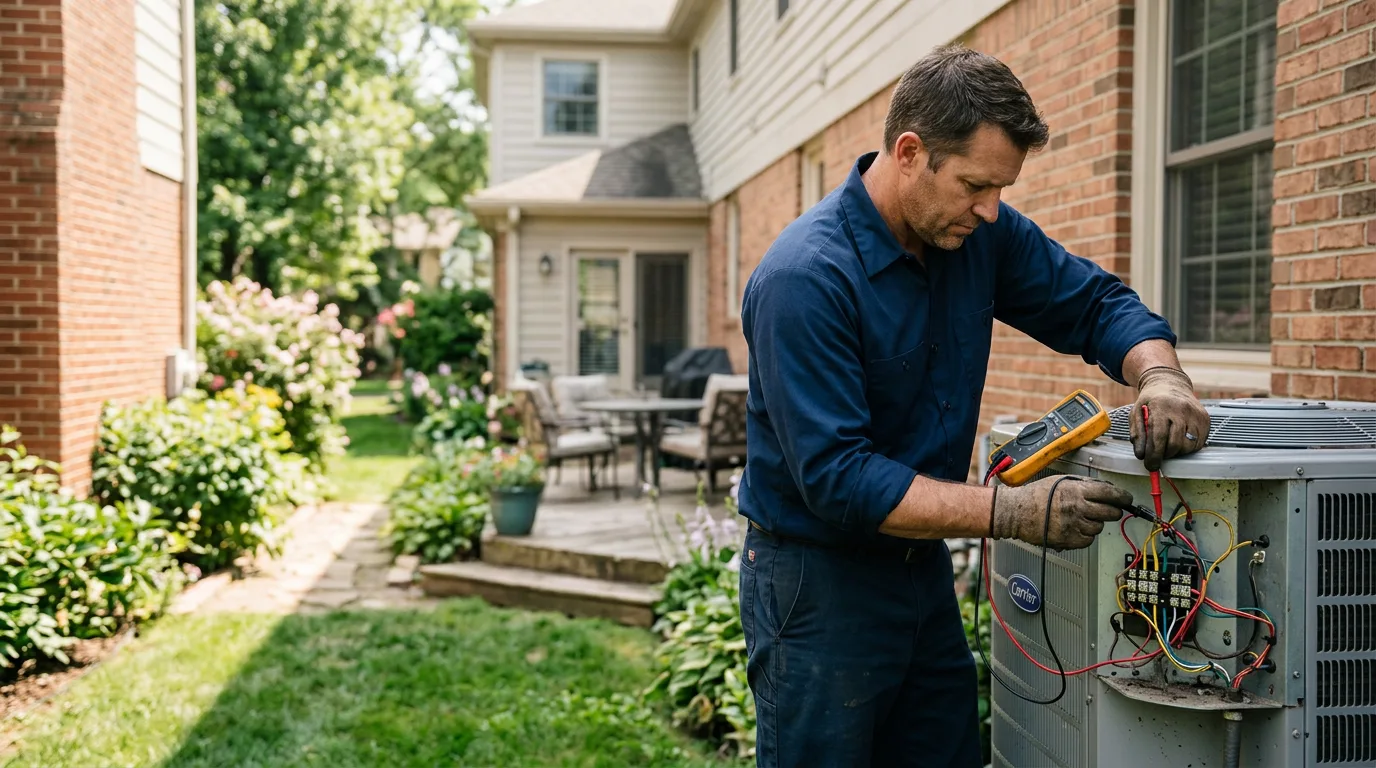 HVAC technician working near Sterling, PA
